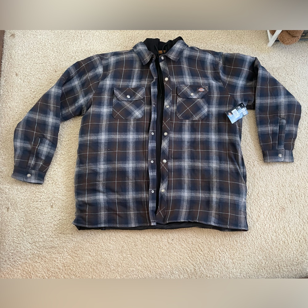 DICKIES HOODED SHIRT JACKET - MENS 2XL